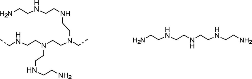 (Left) Polyethyleneimine (PEI) (Right) Tetraethylenepentamine (TEPA)